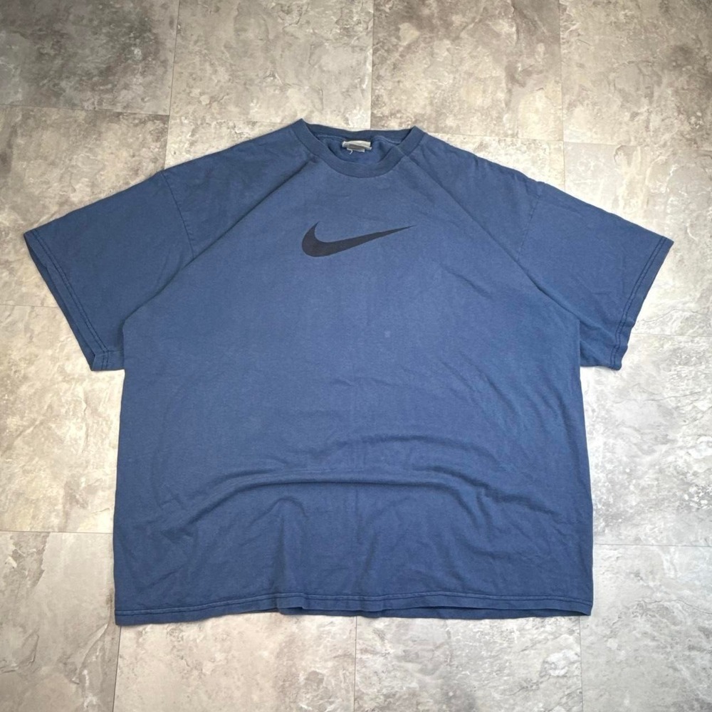 Vintage blue Nike Center Swoosh graphic T shirt size 2xl